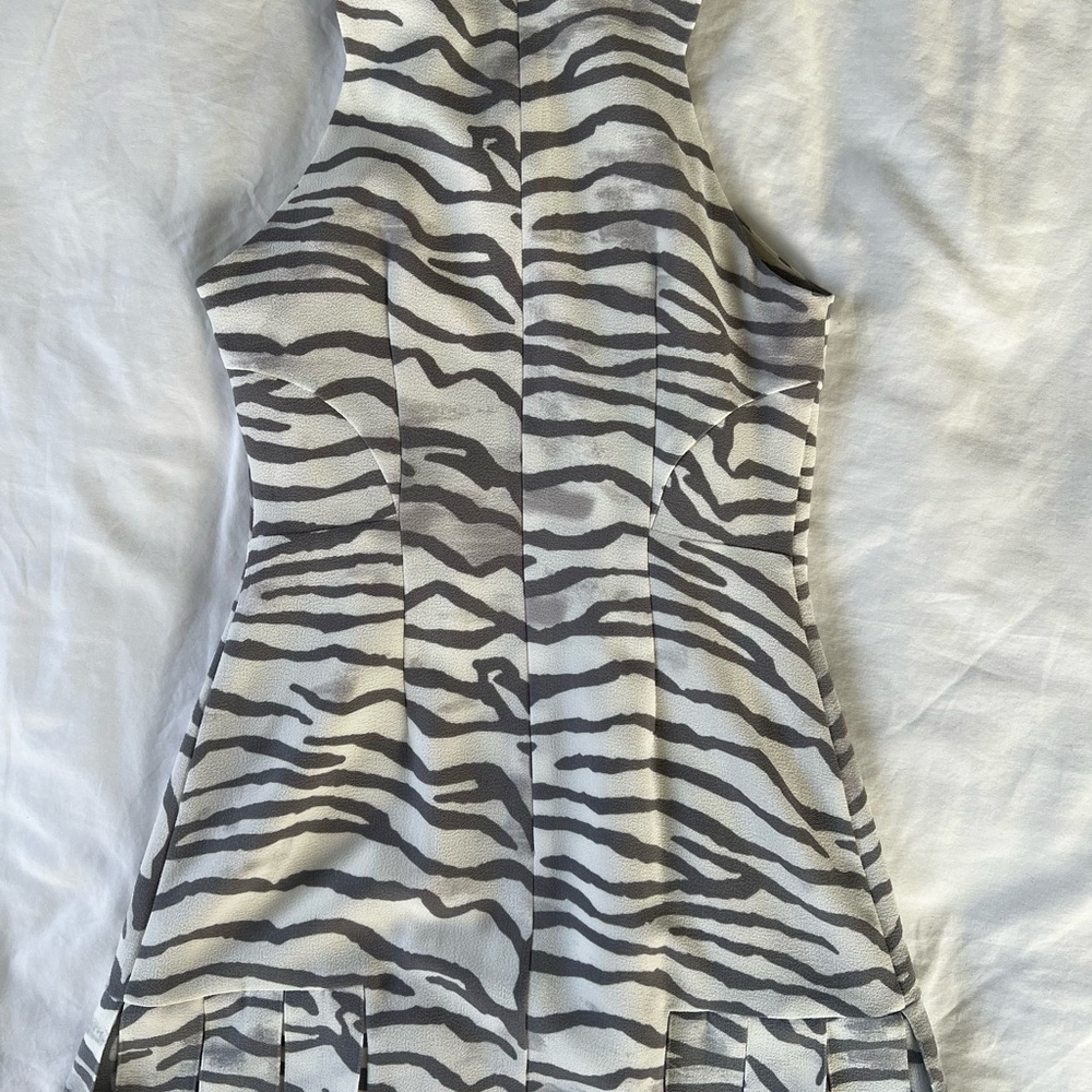 Rebecca Taylor Zebra Print Sleeveless Dress
